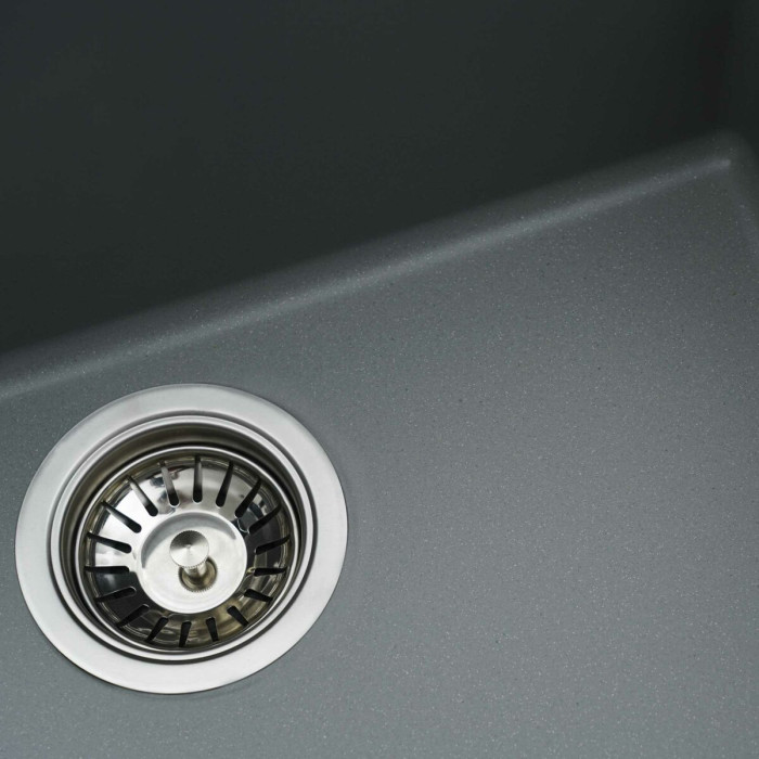 Valeso Oasis 5444 gray metallic - granite sink for undercounter kitchen installation