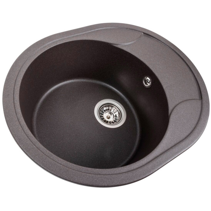 Valeso Onyx 5847 Grenadine — oval inset sink 58 cm with drainer wing