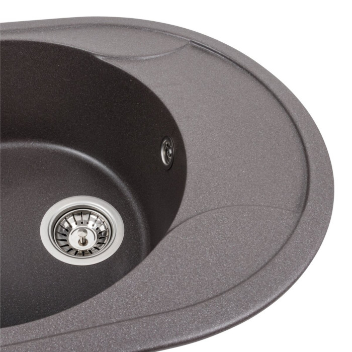 Valeso Onyx 5847 Grenadine — oval inset sink 58 cm with drainer wing