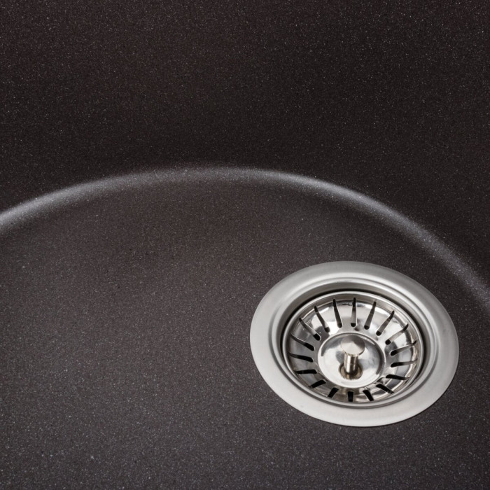 Valeso Onyx 5847 Grenadine — oval inset sink 58 cm with drainer wing