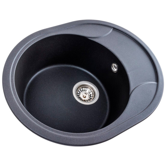 Valeso Onyx 5847 моріон - кухонна мийка з круглою чашею 58 см з штучного каменю