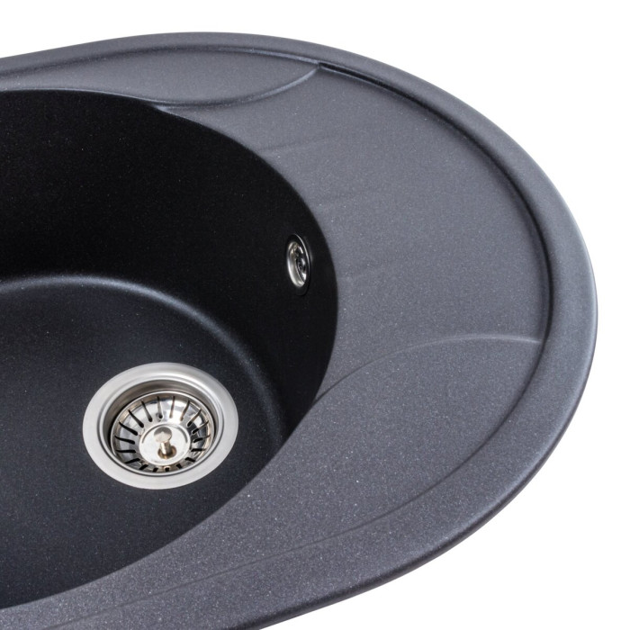 Valeso Onyx 5847 моріон - кухонна мийка з круглою чашею 58 см з штучного каменю