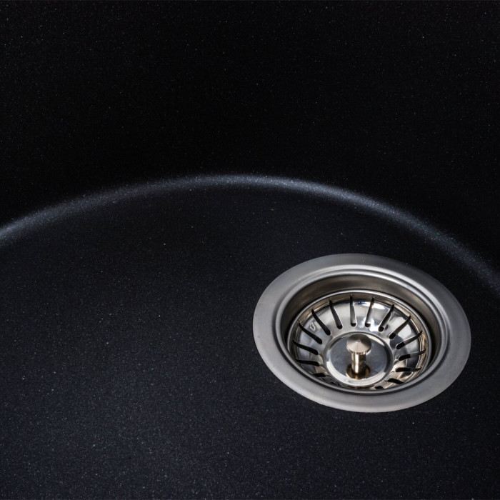 Valeso Onyx 5847 моріон - кухонна мийка з круглою чашею 58 см з штучного каменю