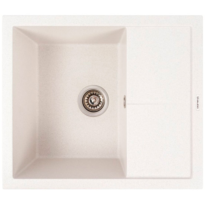 Valeso Reyna 5850 White Speckled — rectangular inset kitchen sink 58 cm