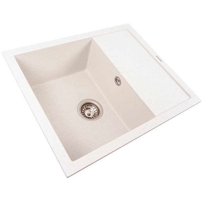 Valeso Reyna 5850 White Speckled — rectangular inset kitchen sink 58 cm
