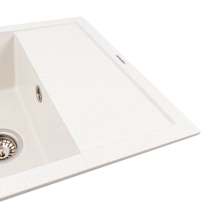 Valeso Reyna 5850 White Speckled — rectangular inset kitchen sink 58 cm