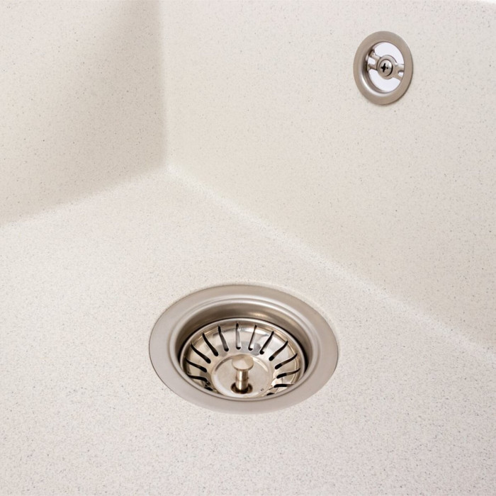 Valeso Reyna 5850 White Speckled — rectangular inset kitchen sink 58 cm