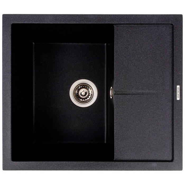 Valeso Reyna 5850 carbon — inset kitchen sink 58 cm wide