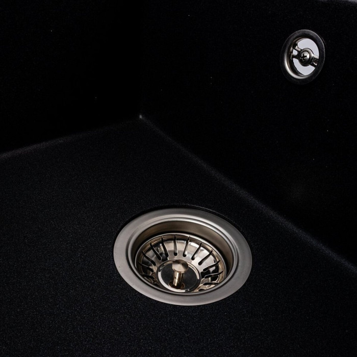 Valeso Reyna 5850 carbon — inset kitchen sink 58 cm wide