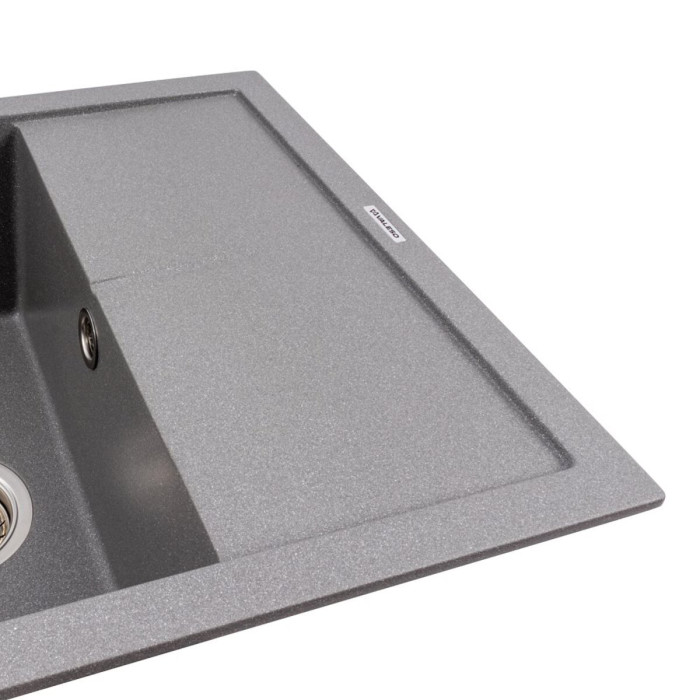 Valeso Reyna 5850 Grey Monsoon — inset ceramic granite kitchen sink 58 cm