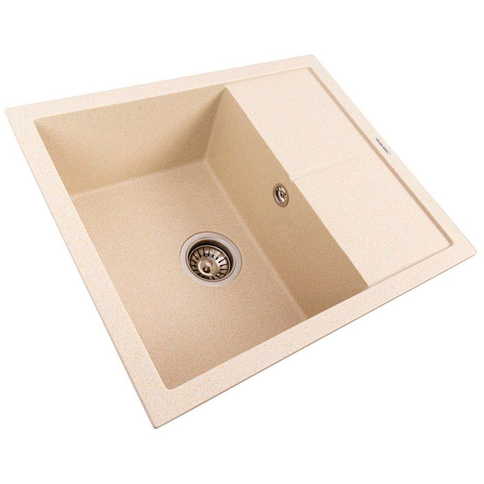 Valeso Reyna 5850 Sand — compact kitchen sink 58 cm with drainer wing