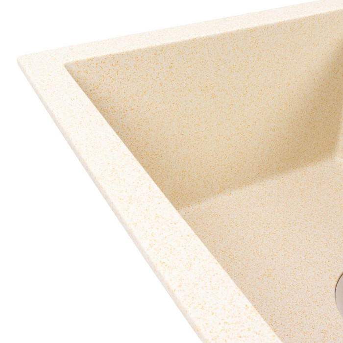 Valeso Reyna 5850 Sand — compact kitchen sink 58 cm with drainer wing