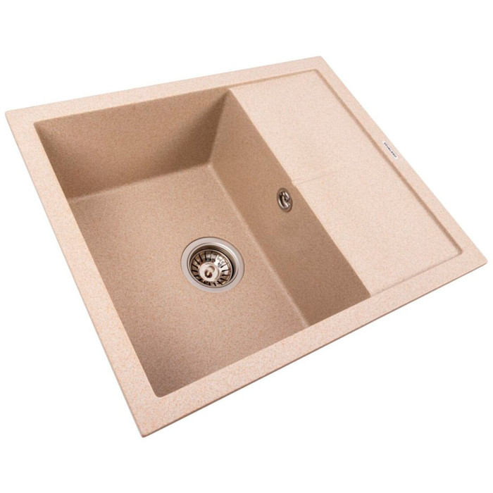 Valeso Reyna 5850 Safari — inset granite kitchen sink 58 cm in beige tones