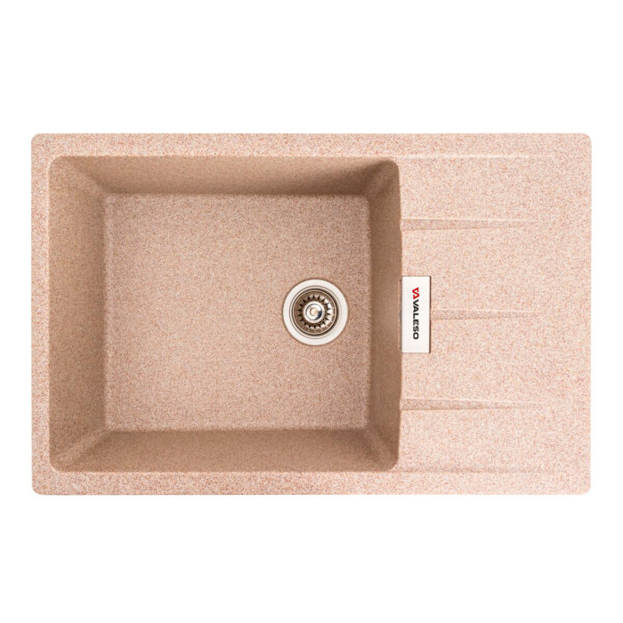Valeso Roma 7850 caramel - sink 78 by 50 cm with one bowl and drainer