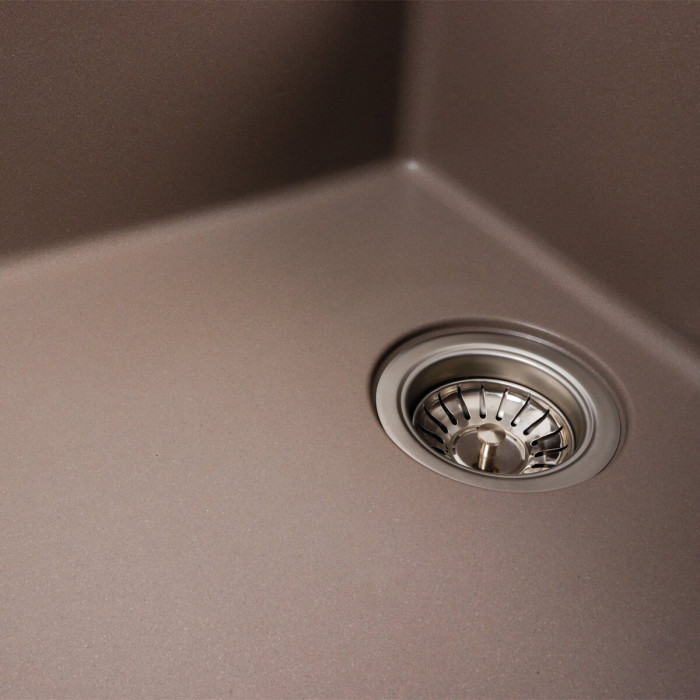 Valeso Roma 7850 dune - composite kitchen sink 78 cm flush-mount, with wing