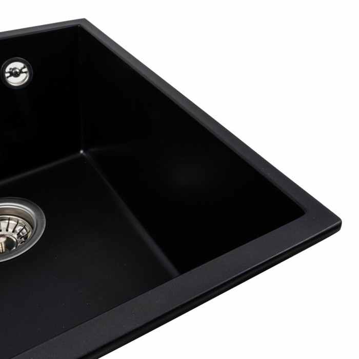 Valeso 3744 Roxy black|compact under-counter ceramic sink 37 cm wide in black