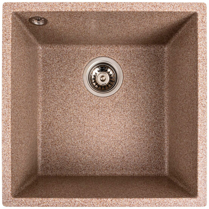Valeso Ruba 4040 Caramel — composite sink 40 cm, undermount installation