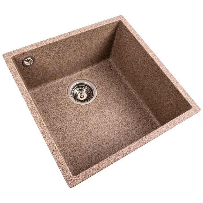 Valeso Ruba 4040 Caramel — composite sink 40 cm, undermount installation