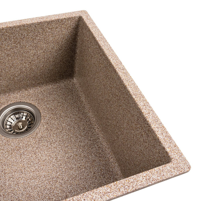 Valeso Ruba 4040 Caramel — composite sink 40 cm, undermount installation