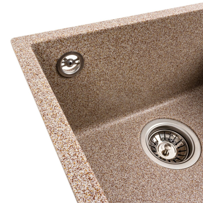 Valeso Ruba 4040 Caramel — composite sink 40 cm, undermount installation