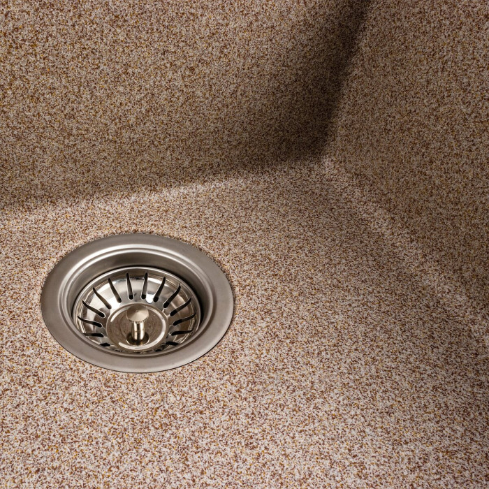 Valeso Ruba 4040 Caramel — composite sink 40 cm, undermount installation