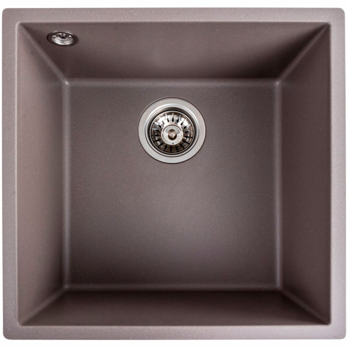 Valeso Ruba 4040 Dune — 40×40 cm quartz kitchen sink for undermount installation