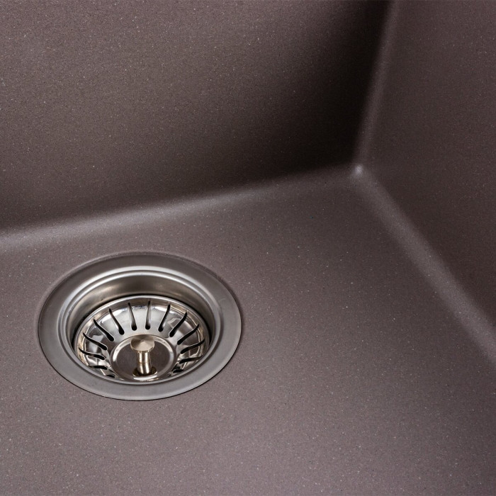 Valeso Ruba 4040 Dune — 40×40 cm quartz kitchen sink for undermount installation