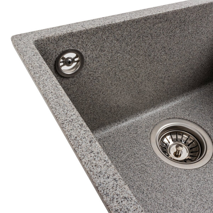 Valeso Ruba 4040 сірий - мийка вбудовувана під стільницю; 40 см; захист від переливу