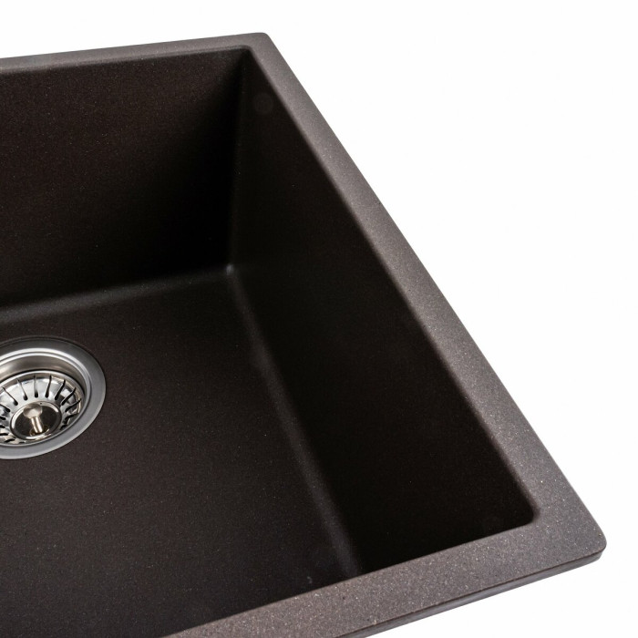 Valeso Ruba 4040 dark rock - kitchen sink in brown tones 44/44 cm