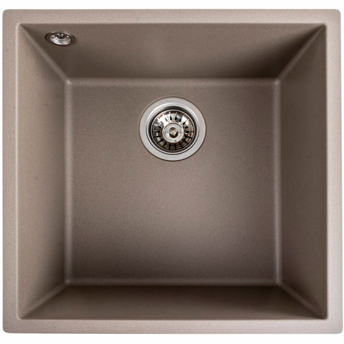 Valeso Ruba 4040 titanium — undermount granite kitchen sink 40 cm