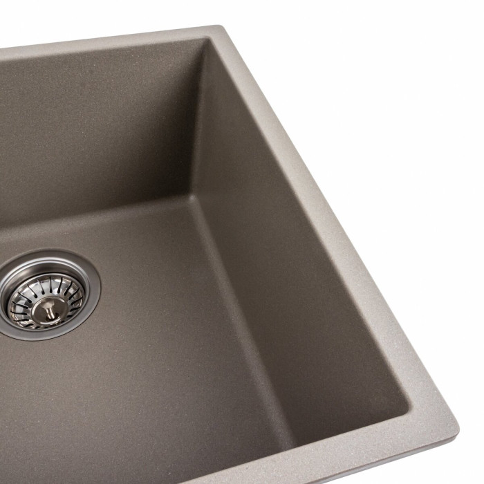 Valeso Ruba 4040 titanium — undermount granite kitchen sink 40 cm