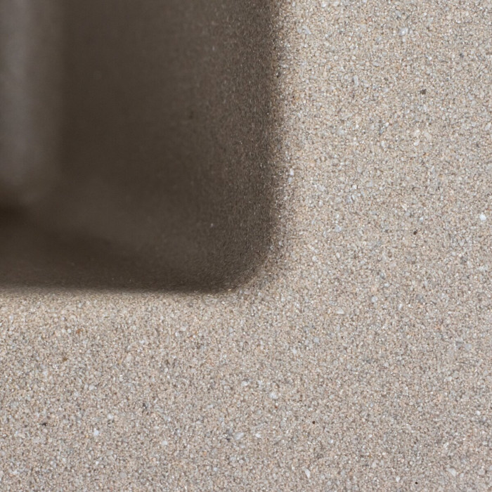 Valeso Ruba 4040 titanium — undermount granite kitchen sink 40 cm