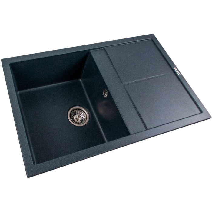 Valeso Selena 7950 anthracite - 79/50 cm granite kitchen sink with wing