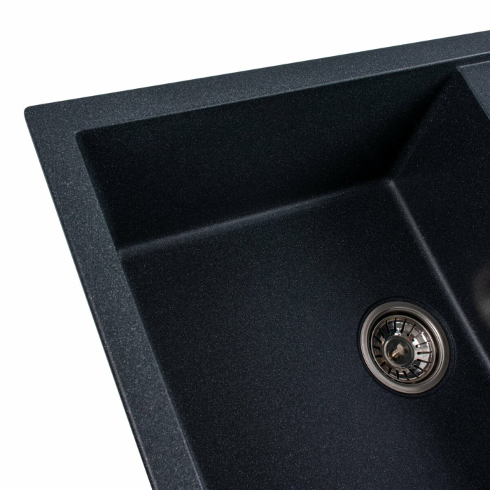 Valeso Selena 7950 anthracite - 79/50 cm granite kitchen sink with wing
