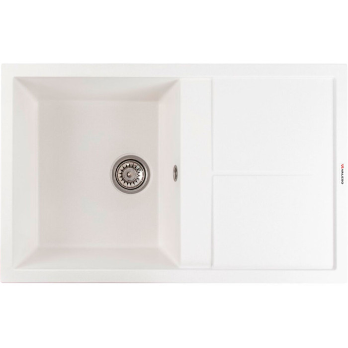 Valeso Selena 7950 snow white - matte built-in kitchen sink; size 79/50 cm