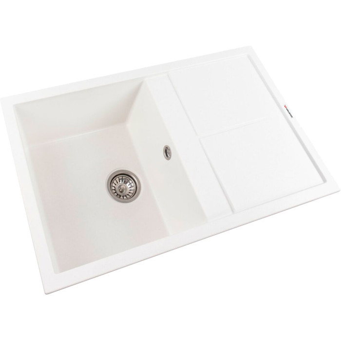 Valeso Selena 7950 snow white - matte built-in kitchen sink; size 79/50 cm