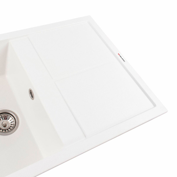 Valeso Selena 7950 snow white - matte built-in kitchen sink; size 79/50 cm