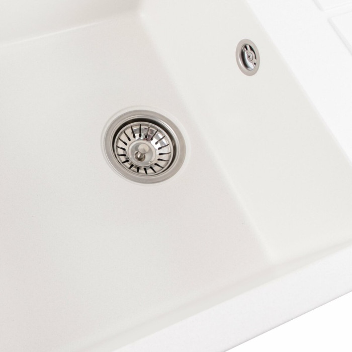 Valeso Selena 7950 snow white - matte built-in kitchen sink; size 79/50 cm