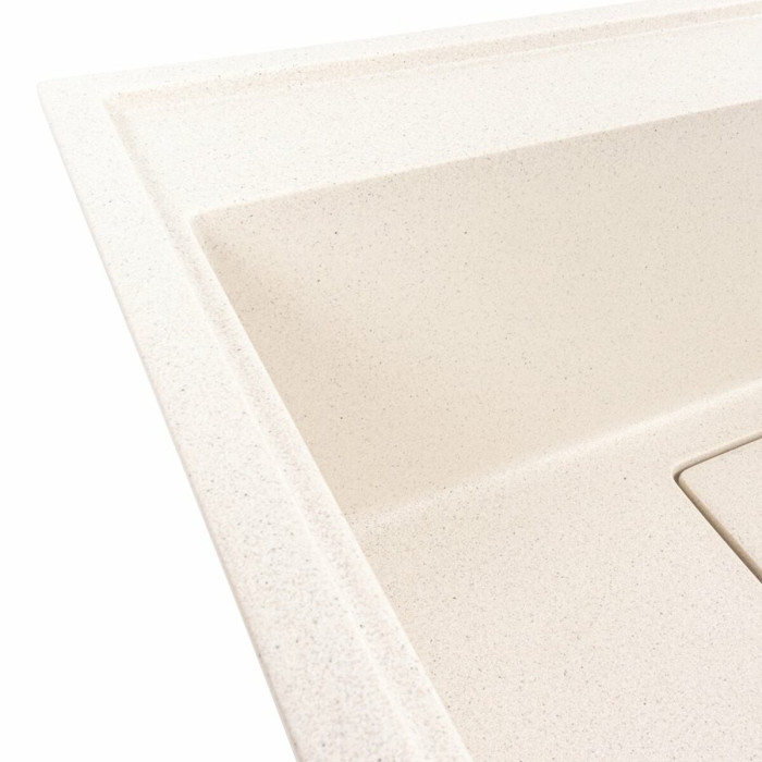 Valeso Sherlit 6050 white speckled - 60 cm granite single-bowl sink without a dish-drying wing
