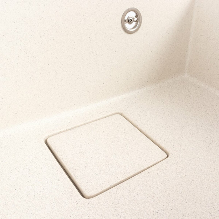 Valeso Sherlit 6050 white speckled - 60 cm granite single-bowl sink without a dish-drying wing