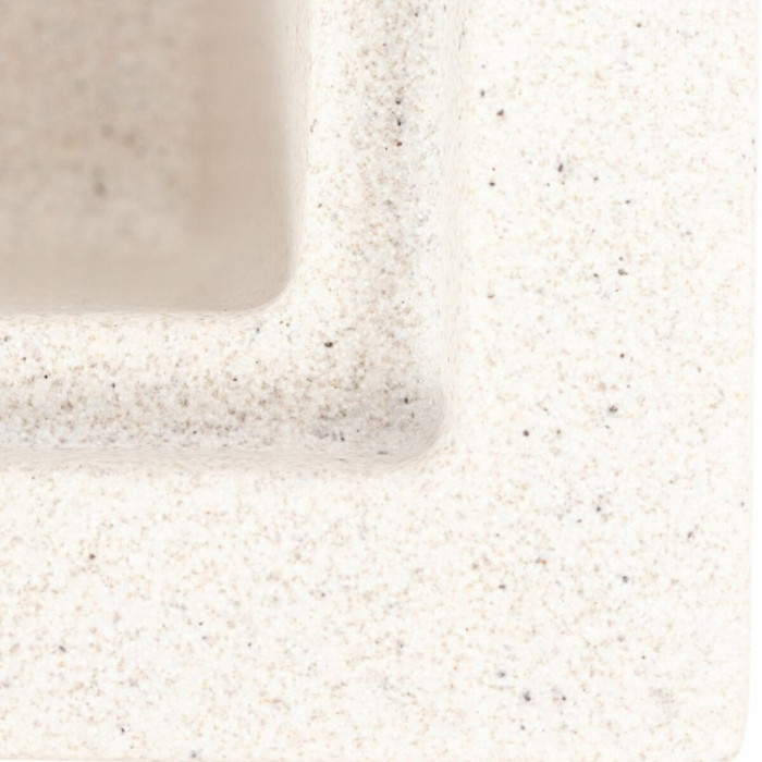 Valeso Sherlit 6050 white speckled - 60 cm granite single-bowl sink without a dish-drying wing