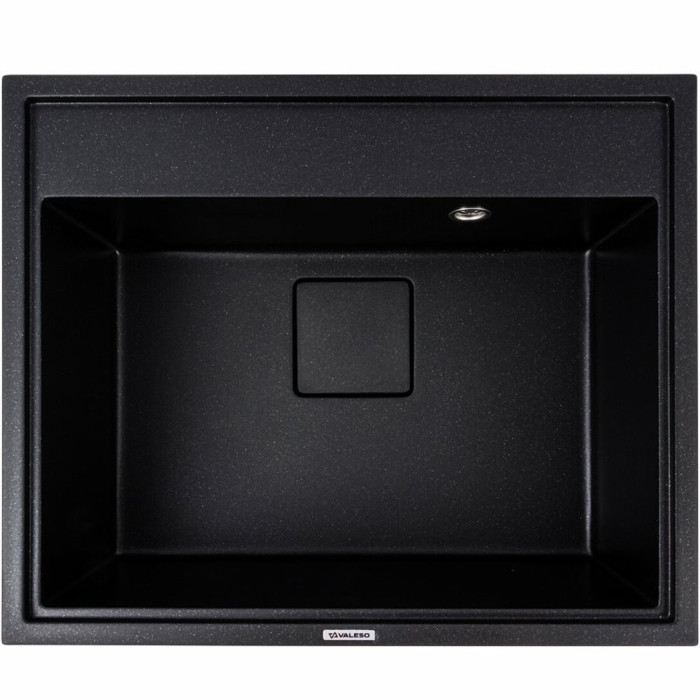 Valeso Sherlit 6050 black metallic - 60/50 cm kitchen inset bowl sink