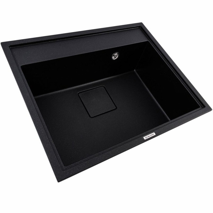 Valeso Sherlit 6050 black metallic - 60/50 cm kitchen inset bowl sink