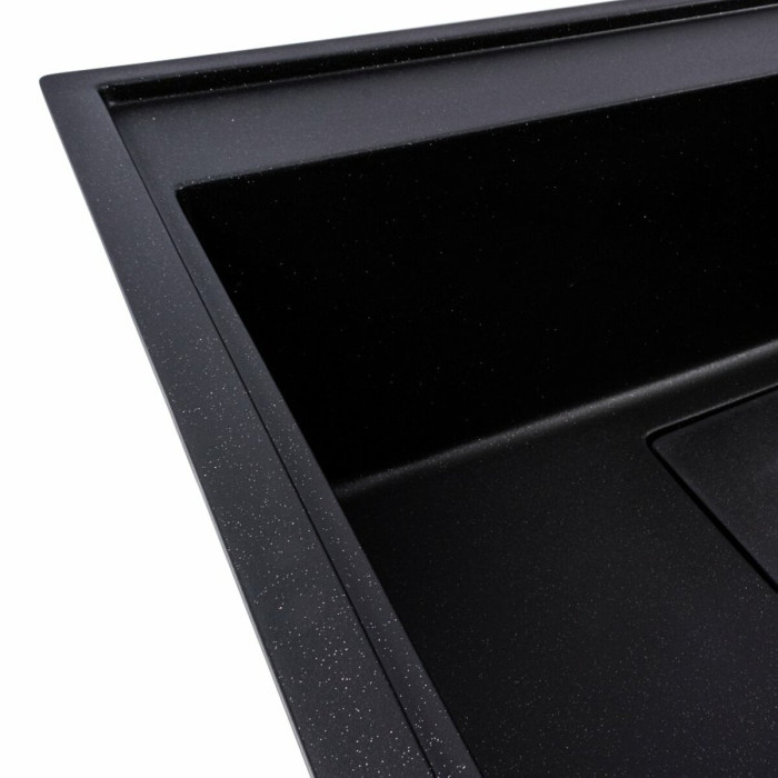 Valeso Sherlit 6050 black metallic - 60/50 cm kitchen inset bowl sink
