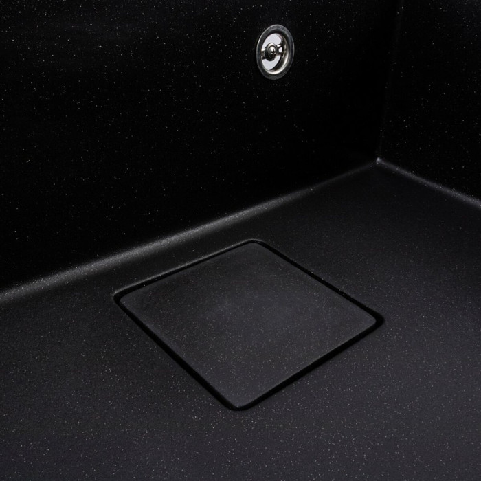 Valeso Sherlit 6050 black metallic - 60/50 cm kitchen inset bowl sink
