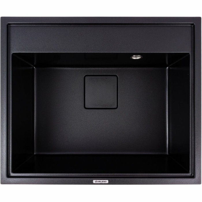 Valeso Sherlit 6050 black - 60 cm rectangular inset sink without wing