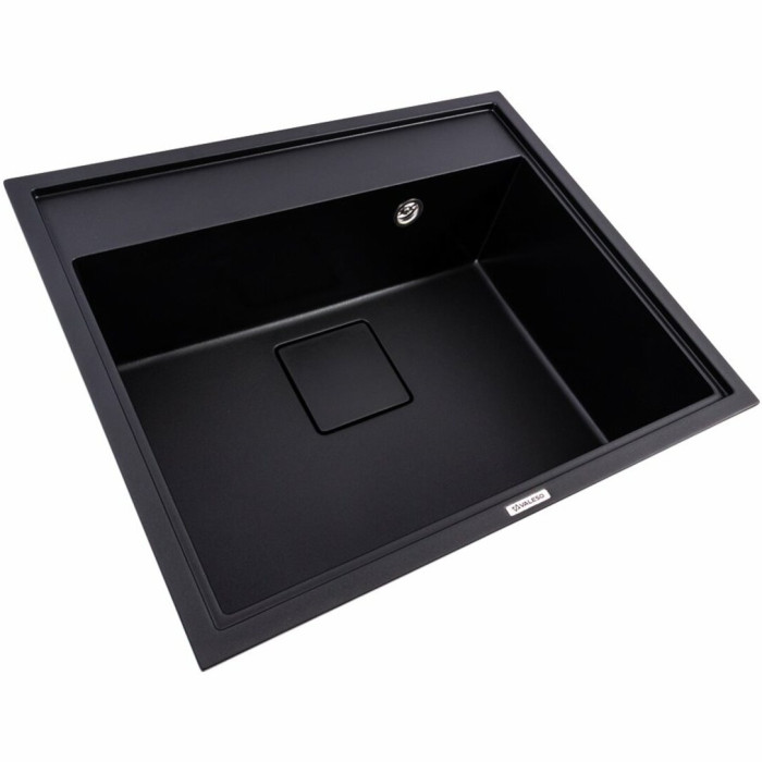 Valeso Sherlit 6050 black - 60 cm rectangular inset sink without wing
