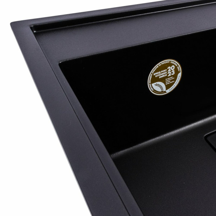 Valeso Sherlit 6050 black - 60 cm rectangular inset sink without wing