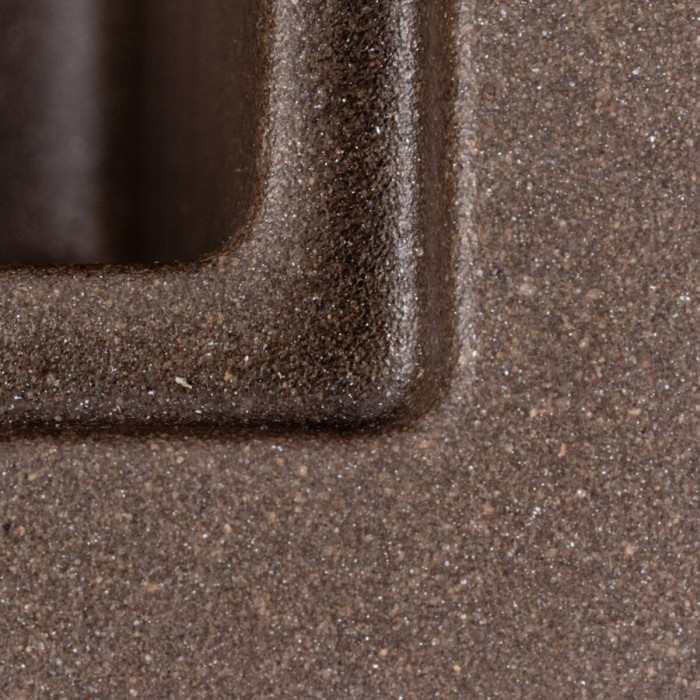 Valeso Sherlit 6050 dark rock - flush-mount kitchen sink 60 cm with hidden drain