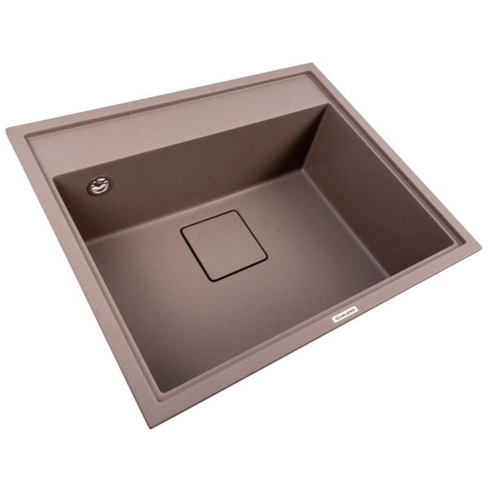 Valeso Sherlit 6050 dune - modern granite sink 60 cm with hidden drain